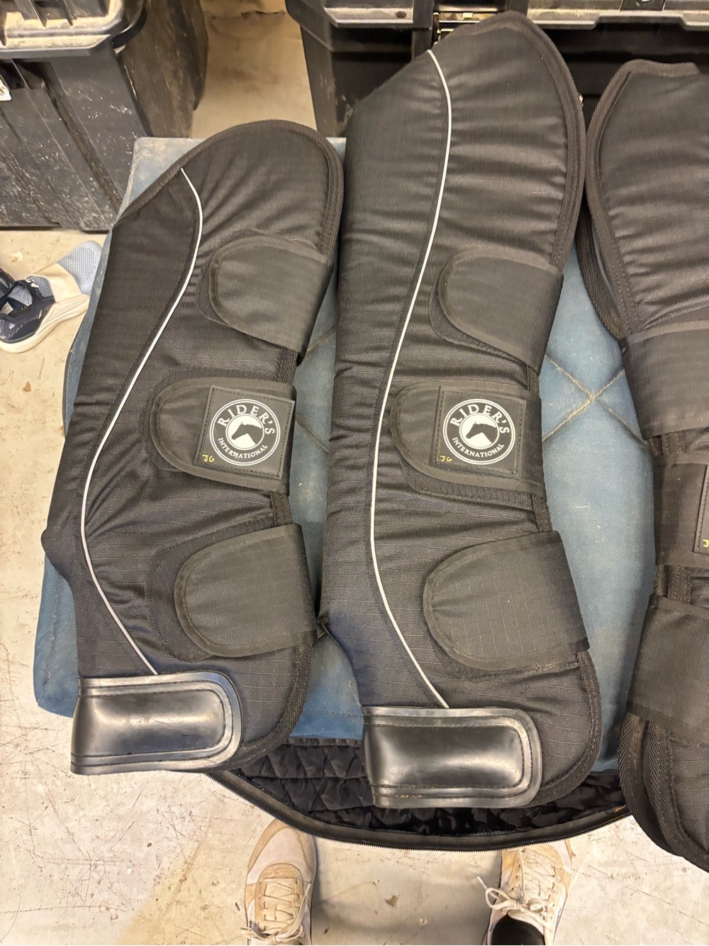 Riders International Black Horse Protective Boots - Pair